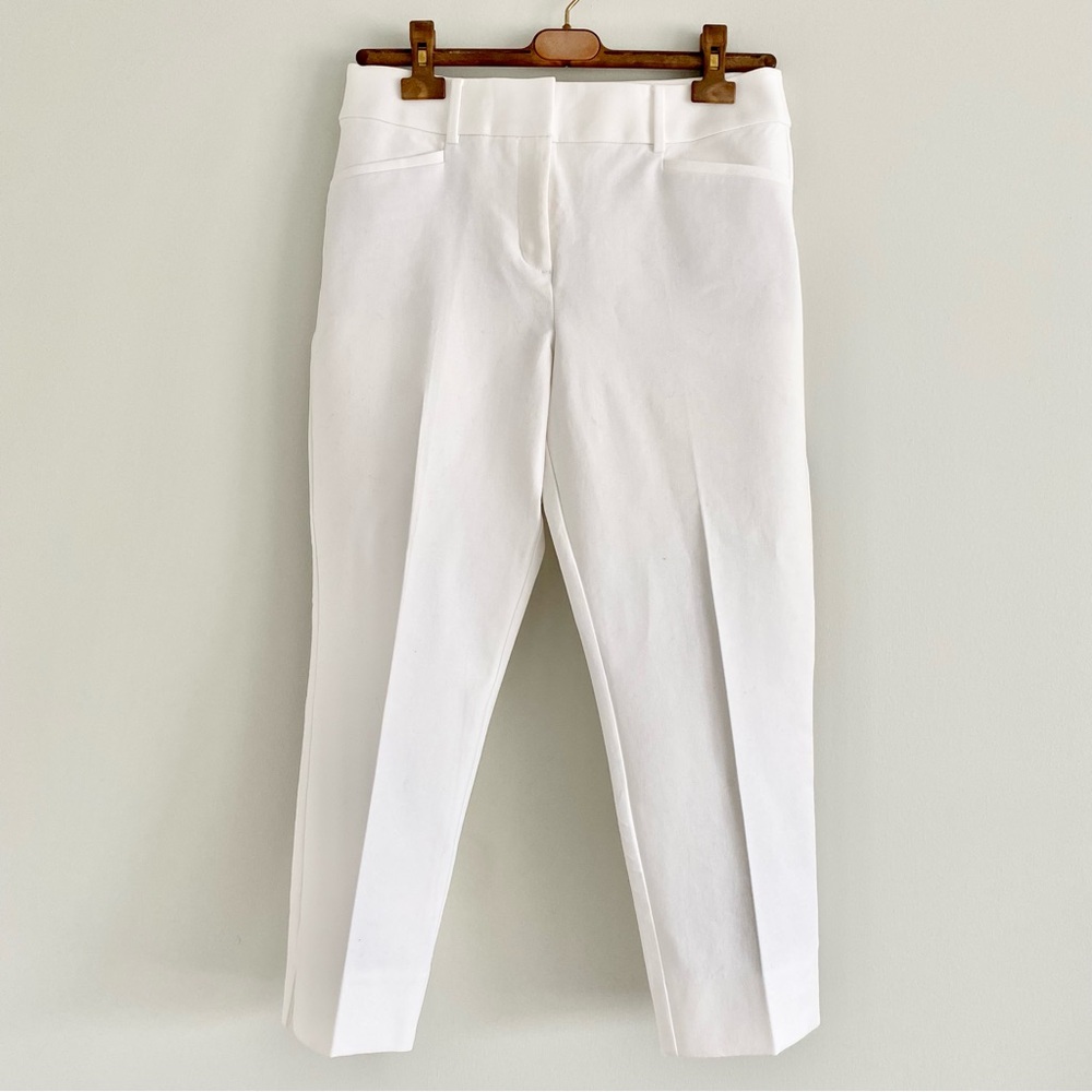 LOFT White Ankle Trousers Cropped Pants